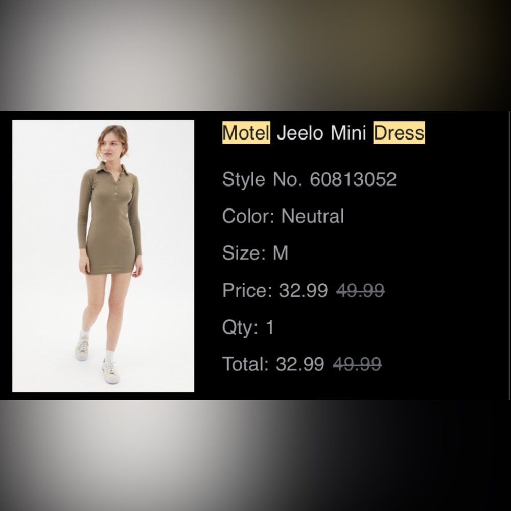 Motel Rocks Jeelo Mini Dres - Picture 7 of 7